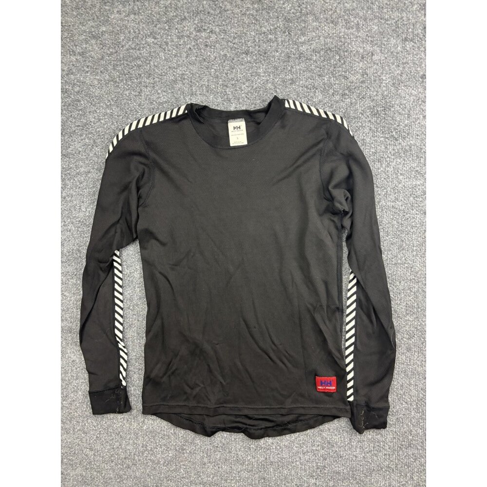 Helly Hansen Shirt Mens Small Black Long Sleeve Base Layer Performance Top USA